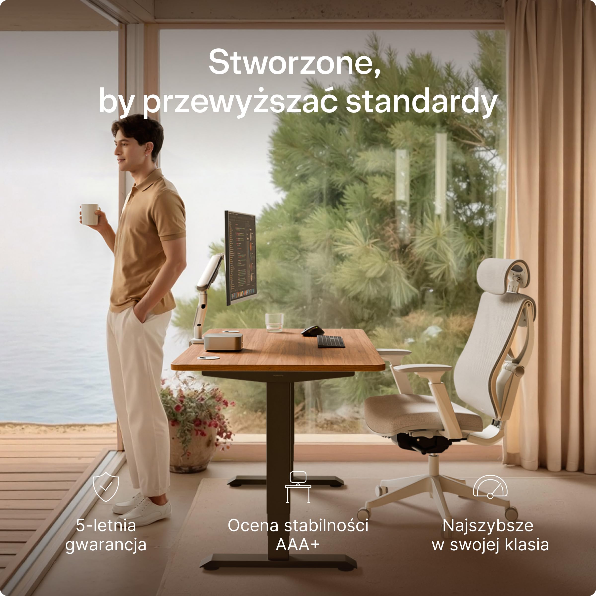Desktronic Biurko z regulacją wysokości (160 x 80 cm) – biurko z regulacją wysokości, elektryczne, z cichym podwójnym silnikiem i ekranem dotykowym, wysoka nośność, stolik barowy HomePro