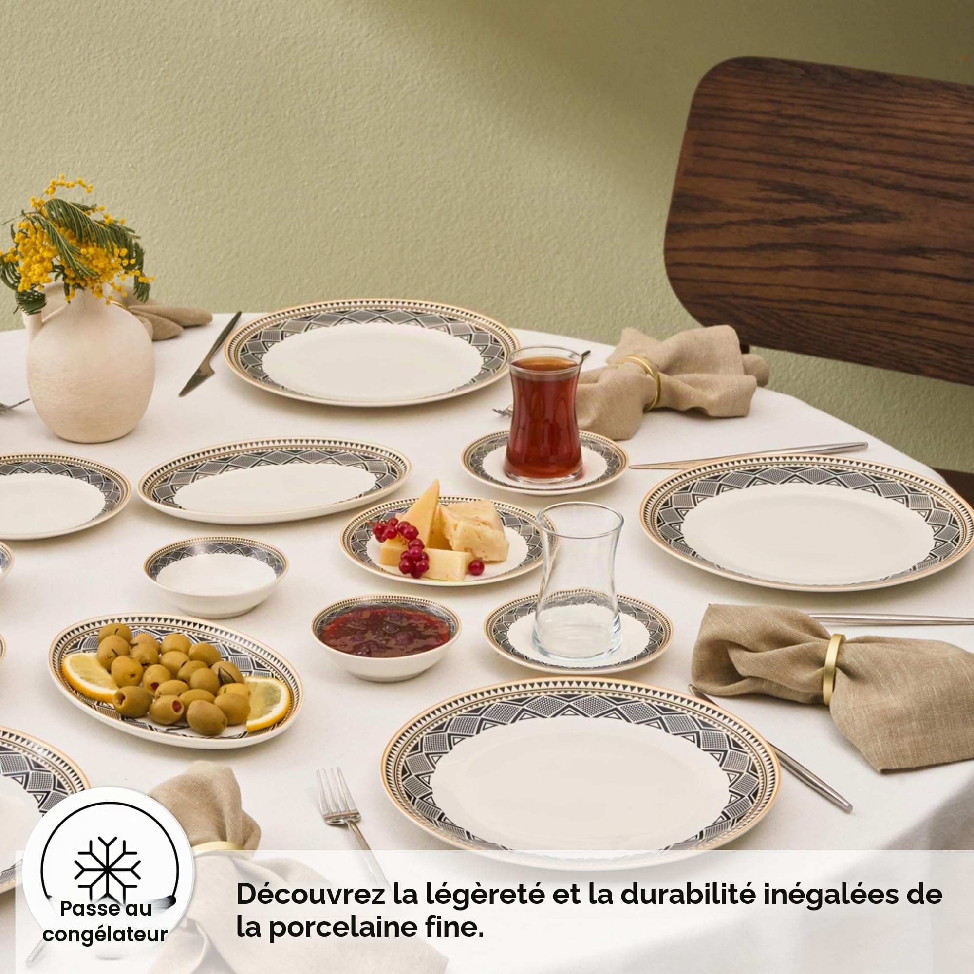 KARACA Globe Ensemble de rangement pour petit déjeuner 26 pièces 6 personnes