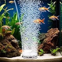 Hygger Transparent Acrylic Air Stone Bubbler Kit for Aquariums - Ultra Silent High Oxygen Diffuser with Tube for Fish Tanks & Hydroponics