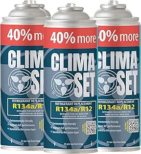 Ricarica Clima Auto ClimaSet - Kit Refrigerante R134a E Scambiatore 4 In 1 Per Climatizzatore Auto R134a Gas Refrigerante Auto