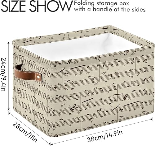 Miniatura 33 de AUUXVA Cesta de almacenamiento del antiguo Egipto, caja de almacenamiento de lona duradera plegable para juguetes, cesta organizadora con asas