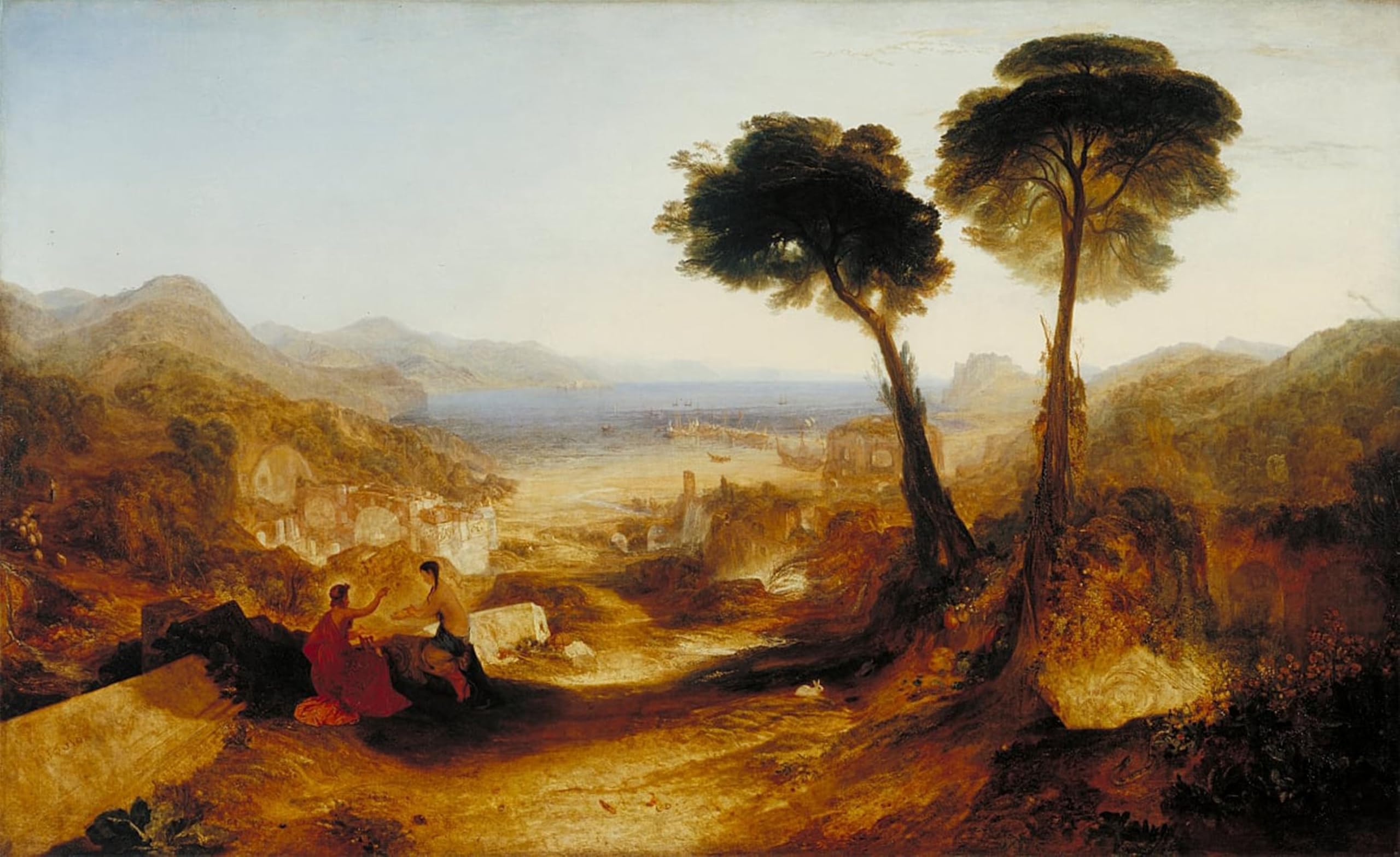 POSTERIIk Famous Print Pop Art Wall Art Graffiti the Bay of Baiae and the Sibyl by Mallord William Turner Art Prints for Home Decor 60x90cm