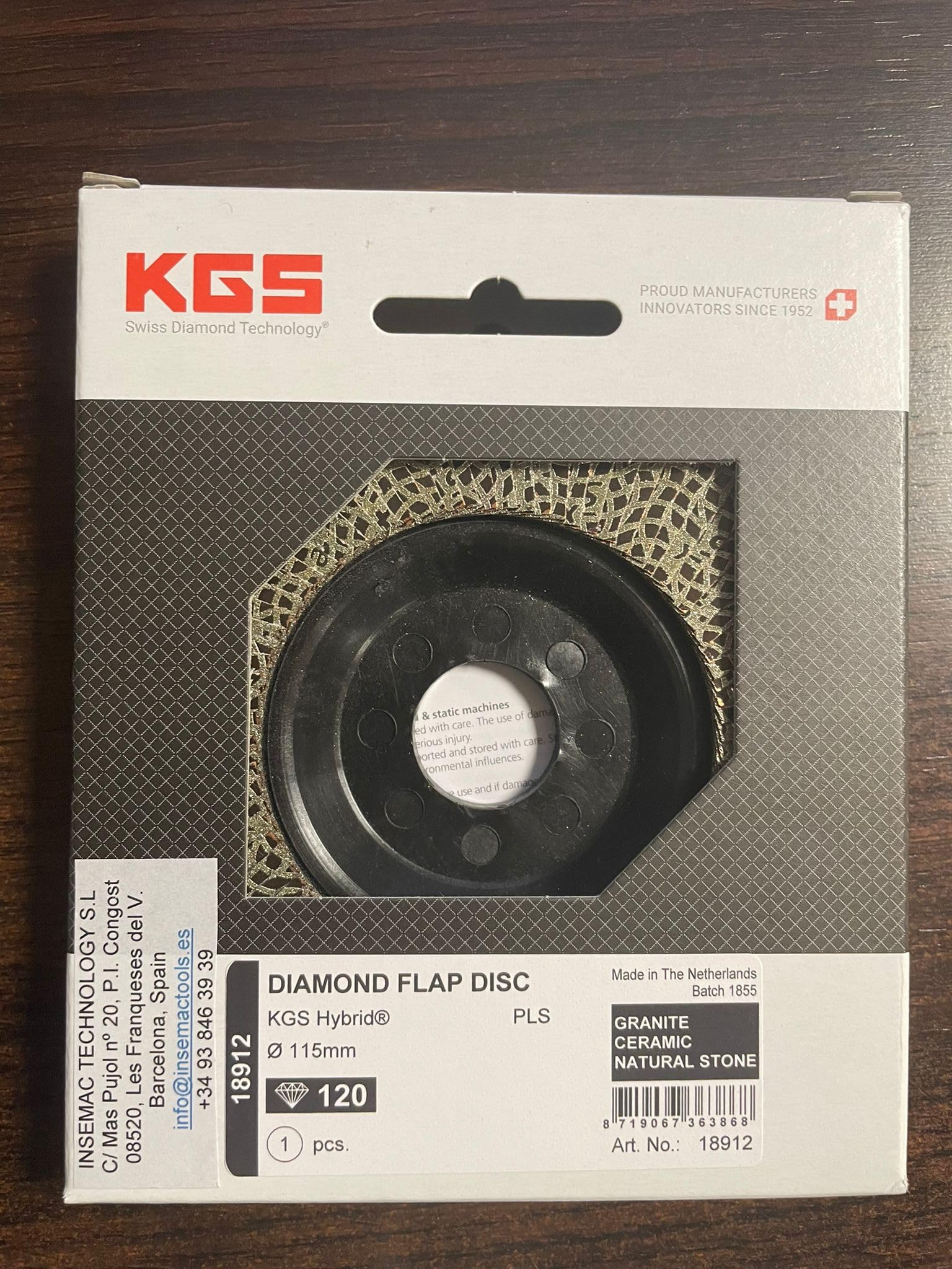 KGS Disques à lamelles Ø 115 x 22,23 mm Grain 120