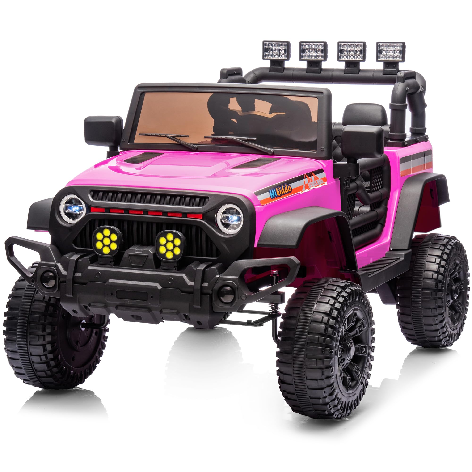 Hikiddo 12V Kids Ride on Car Truck, Kids Electric Vehicles Car Ride on Toy for Toddlers w/Remote Control - Pink