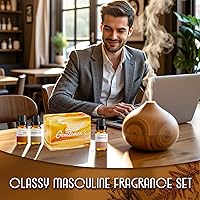 Vista 6 de RAINBOW ABBY Juego de aceites aromáticos para caballeros, cuero, ron de laurel, madera de teca, cedro, tabaco dulce, sándalo para aromaterapia