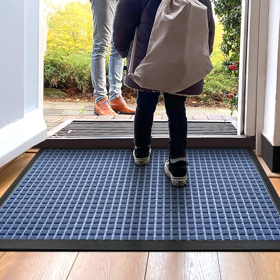 blue door mats