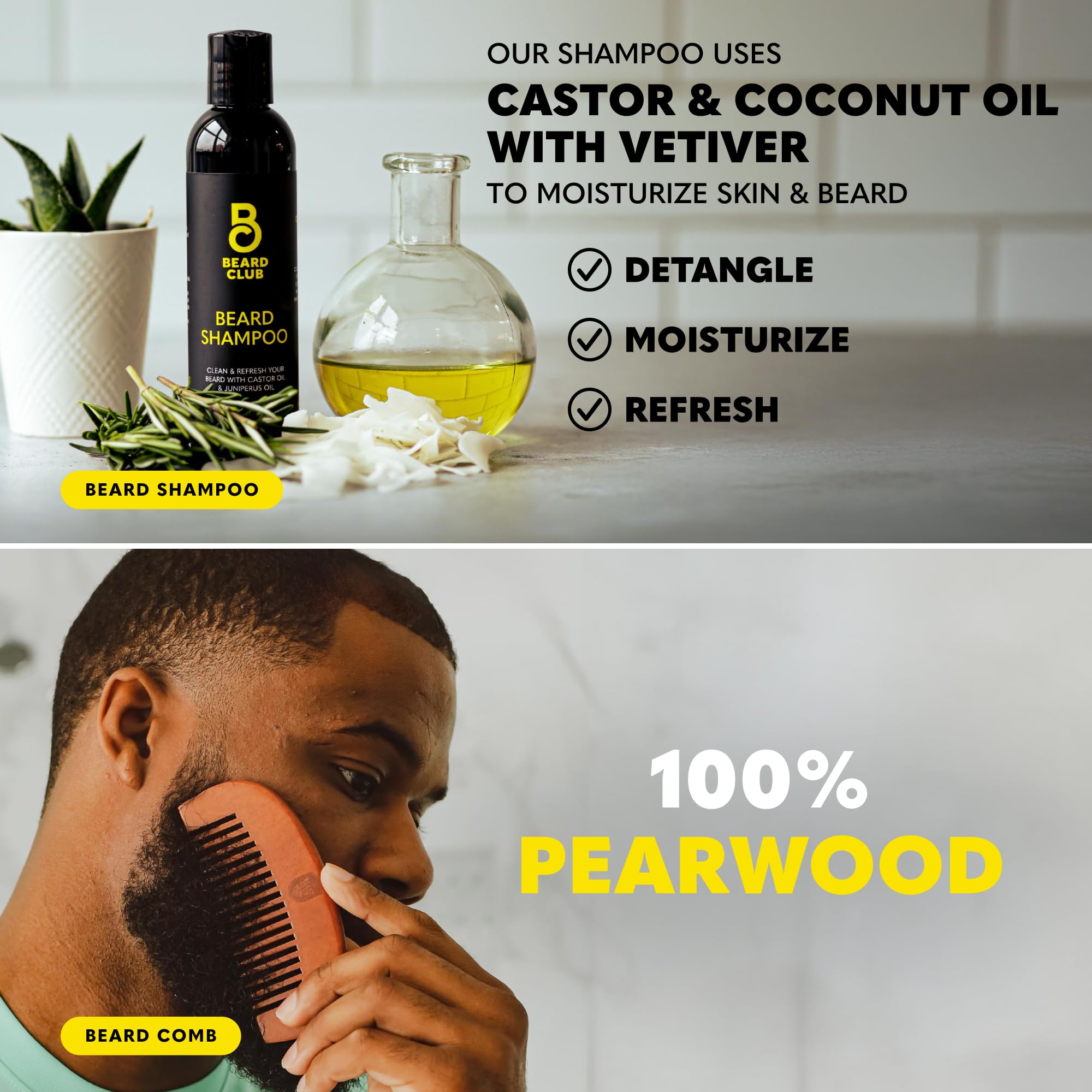 The Beard Club Supreme Beard Growth Kit - Derma Roller, Growth Oil, Vitamins, Vitamin Spray, Biotin Balm, Thickening Conditioner, Shampoo, Comb & Cleansing Spray - Gift Set