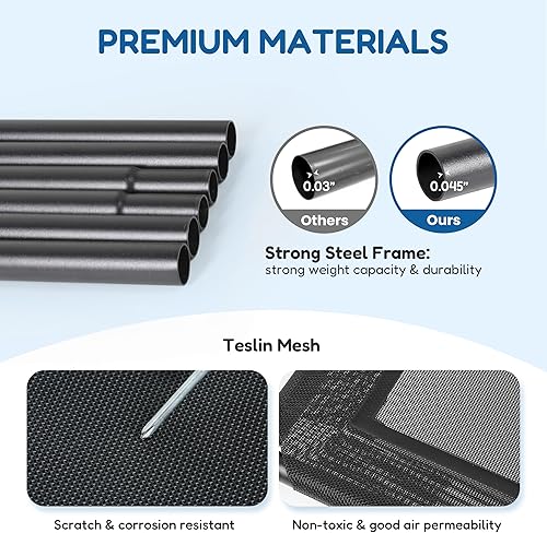 Miniatura 3 de FluffyDream Cama elevada refrescante para perro, cuna ligera elevada para perro, patas antideslizantes para uso en exteriores, portátil, duradera,