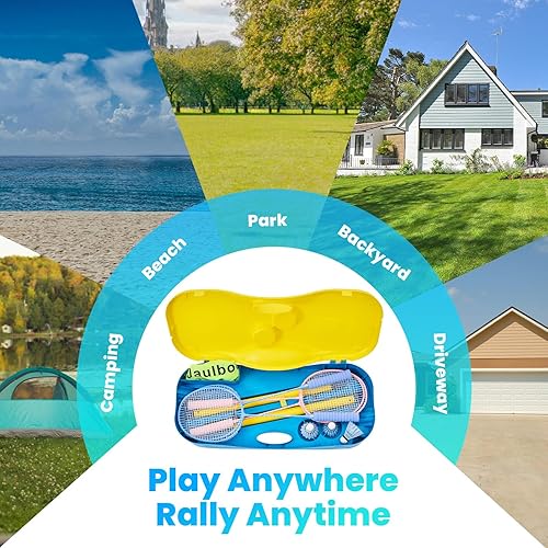 Vista 10 de Red de voleibol de pickleball para exteriores, altura ajustable, 17 pies/10 pies x 7.2 pies, red de bádminton para patio trasero, tenis, portátil