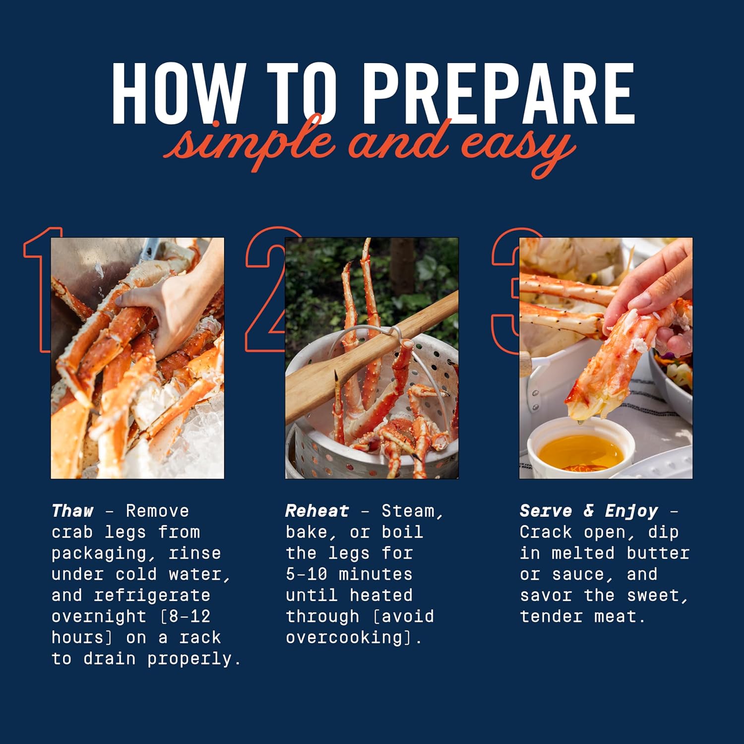 ALASKAN KING CRAB CO.: Red King Crab Legs, XL, 4lbs (About 5 Legs) Wild Caught, Pre-Cooked Flash Frozen Seafood Meat, Rich Flavor and Natural Sweetness with Firm Tender Texture, Steam, Grill or Broil