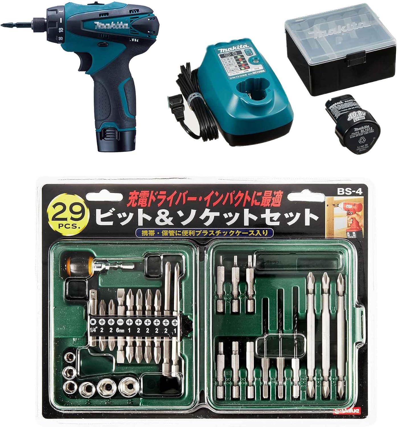 マキタ 充電式ドライバドリル+ビット&ソ