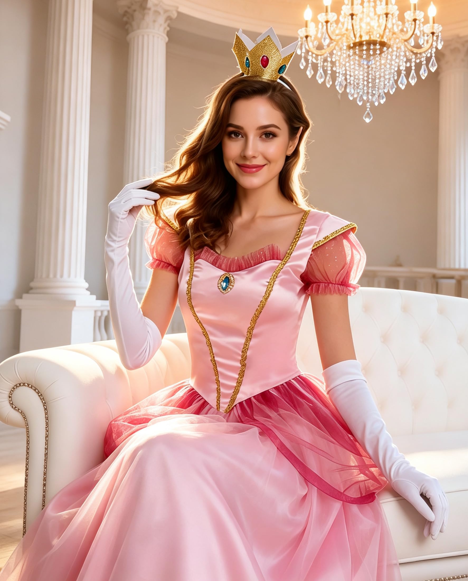 GOLDSTITCH Costume da principessa per Halloween, festa di compleanno, travestimento per cosplay