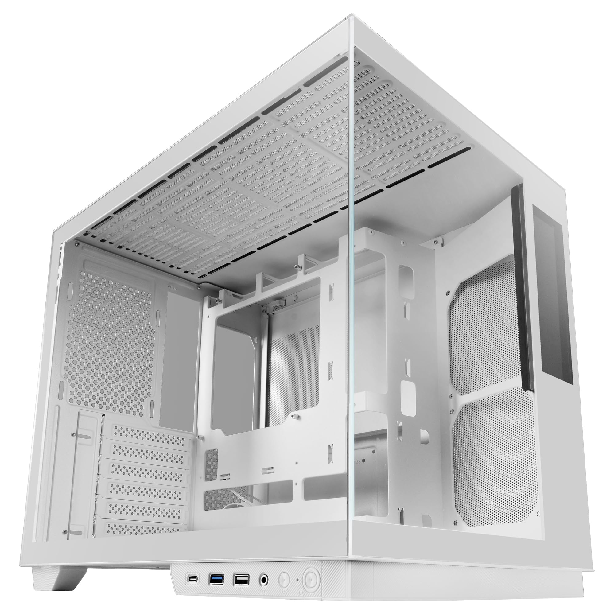 Mars Gaming MC-3TCORELCD Caja Gaming ATX, Pantalla IPS 7,2” Personalizable, Triple Cristal Templado Extraíble, Estructura Doble Cámara Lateral, Soporte de Refrigeración Líquida hasta 360mm, Blanco — view 58