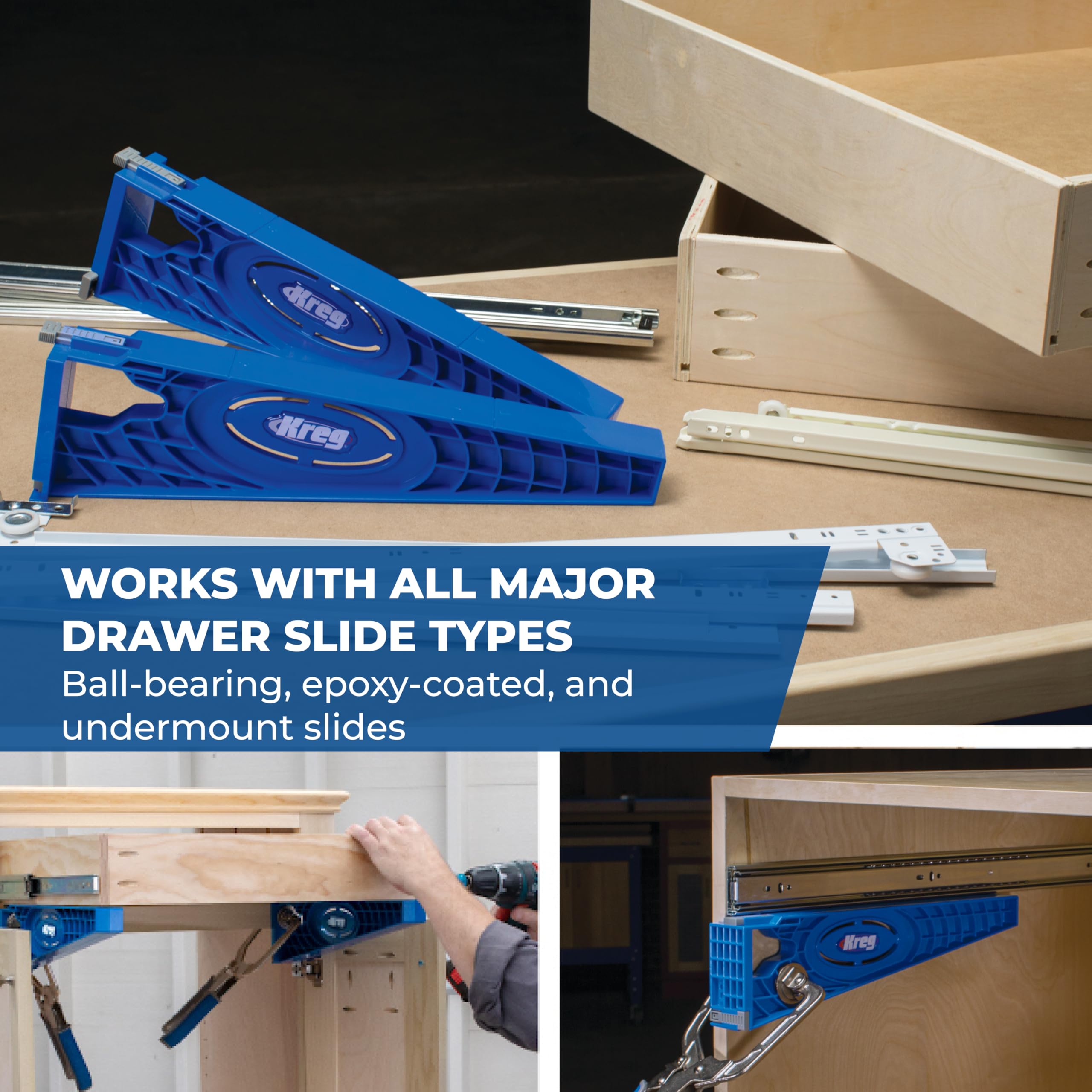 Kreg Drawer Slide Jig, Cabinet Drawer Slide Jig, KHI-SLIDE, Set of 2 — Amazon image 4