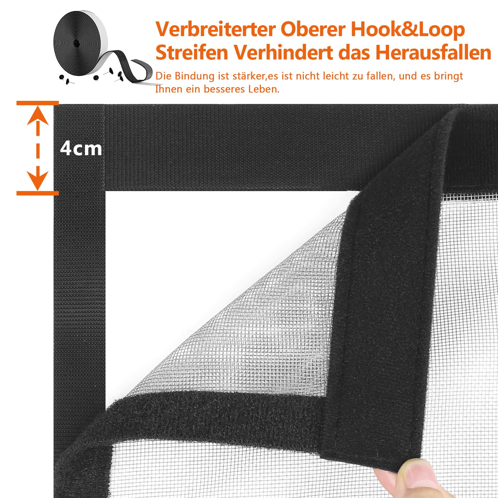 WochiTV Fliegengitter Tür Magnet 190 x 222cm Doppeltür Fliegengitter Tür Mit Magnetverschluss Ohne Bohren Magnetvorhang für Balkontür, Kellertür und Terrassentür Kinderleichte Klebemontage