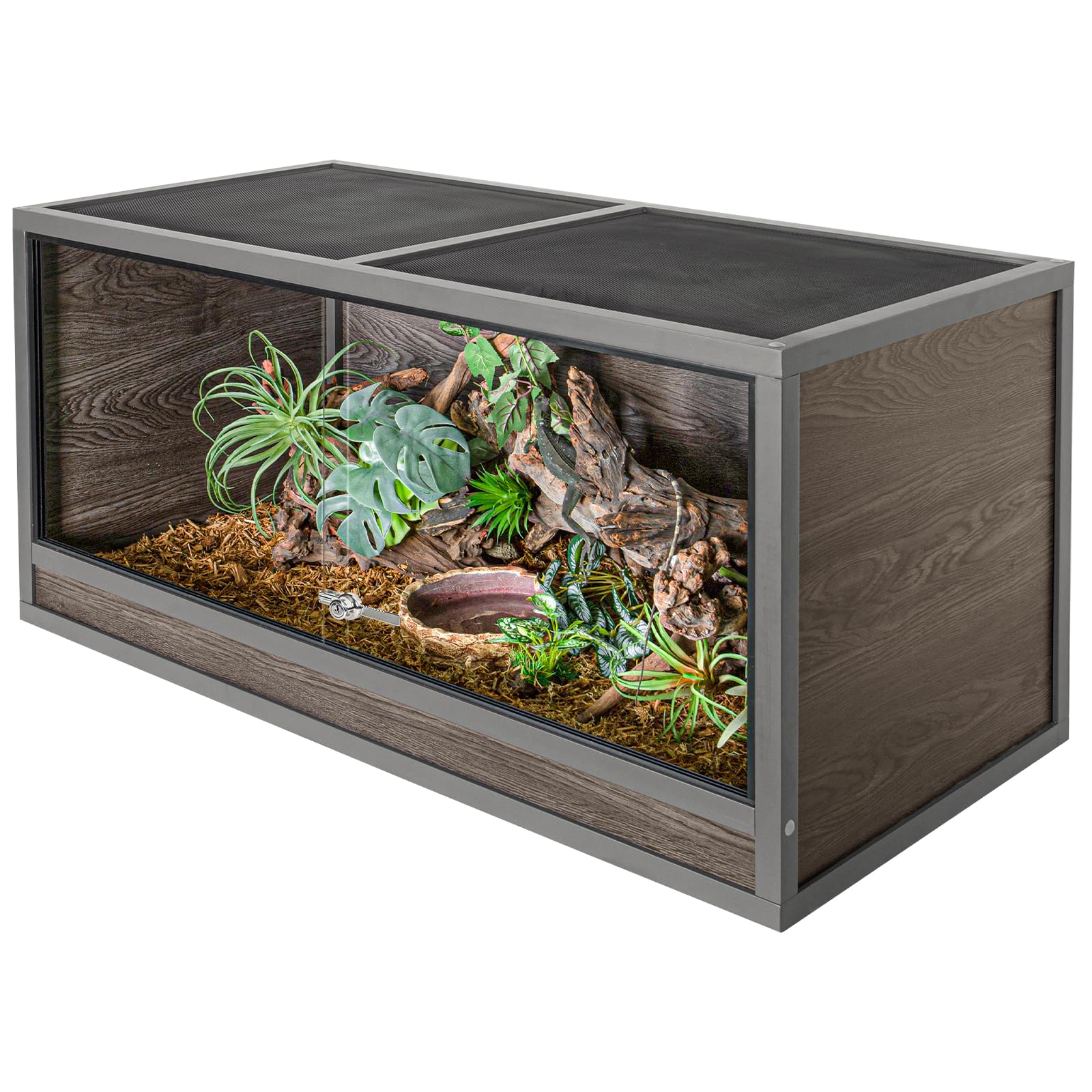 SUKEOPET 120 Gallon Wooden Reptile Terrarium