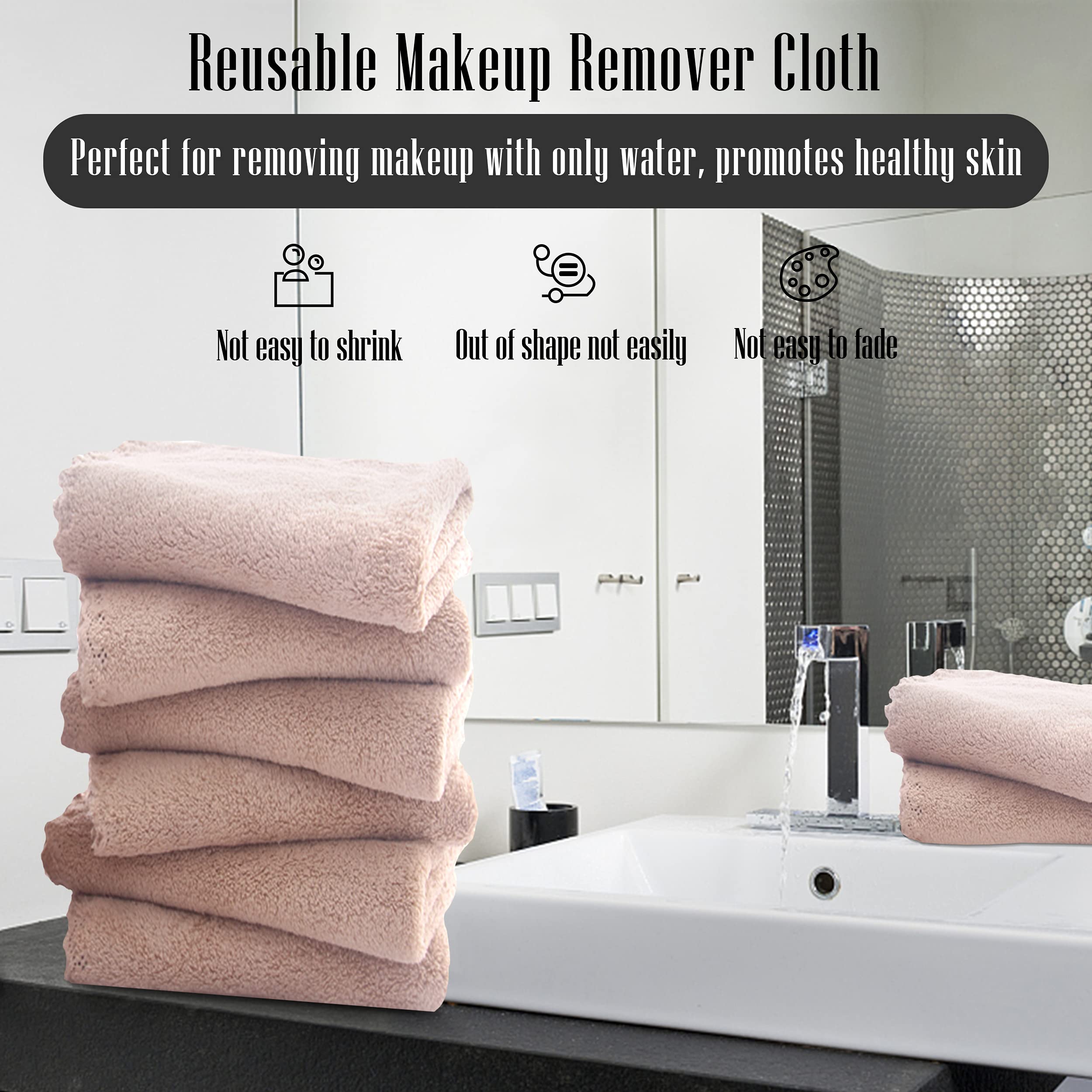 Orighty Salviette in Microfibra Set di Asciugamani 50 Pezzi Super Assorbenti Morbidi Multifunzionali per Bagno Hotel Spa Palestra 12x12 Pollici