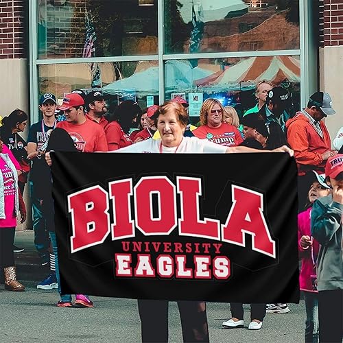 Biola - Bandera de jardín de la universidad de 3 x 5 pies decoración al aire libre cartel para fiesta desfile brisa para el hogar banderas a prueba