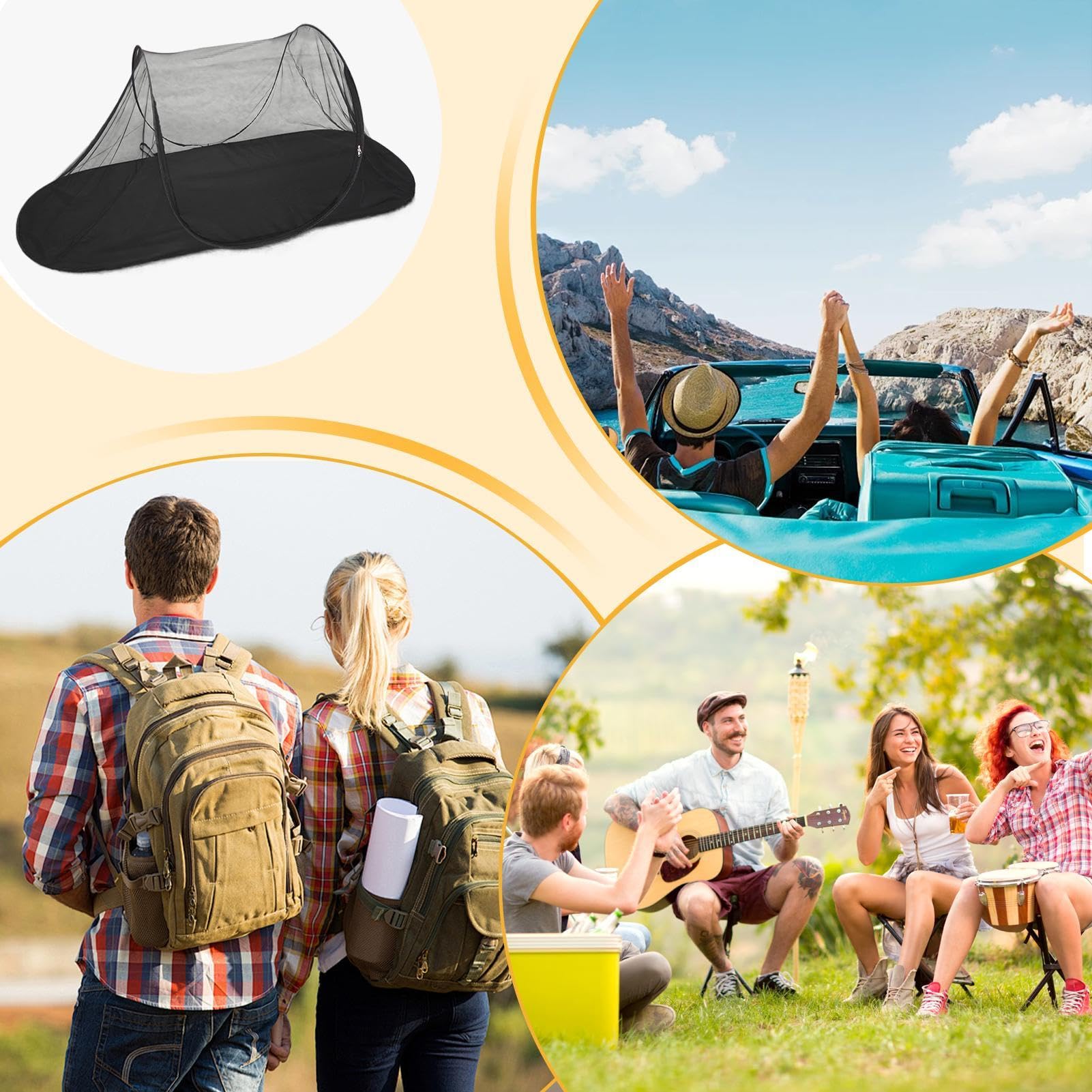 Zanzariera Pieghevole Pop-Up - Rete Anti Zanzare Per Letto, Viaggi E Campeggio - Foto 6