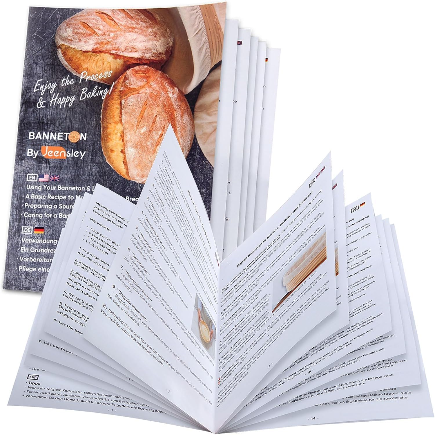 Banneton Bread Proofing Basket with Brochure Set of 2, Sourdough Baking Supplies for Rising, Round & Oval Proving Baskets with Liners, Handmade from Quality Natural Indonesian Rattan - Image 3