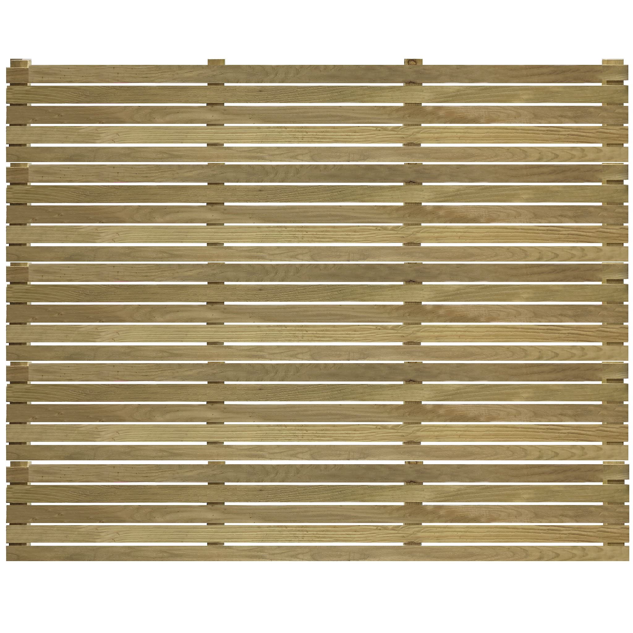 Ruby Pressure Treated Modern Slatted Fence Panel Horizontal - Various Sizes (1200mm x 300mm)