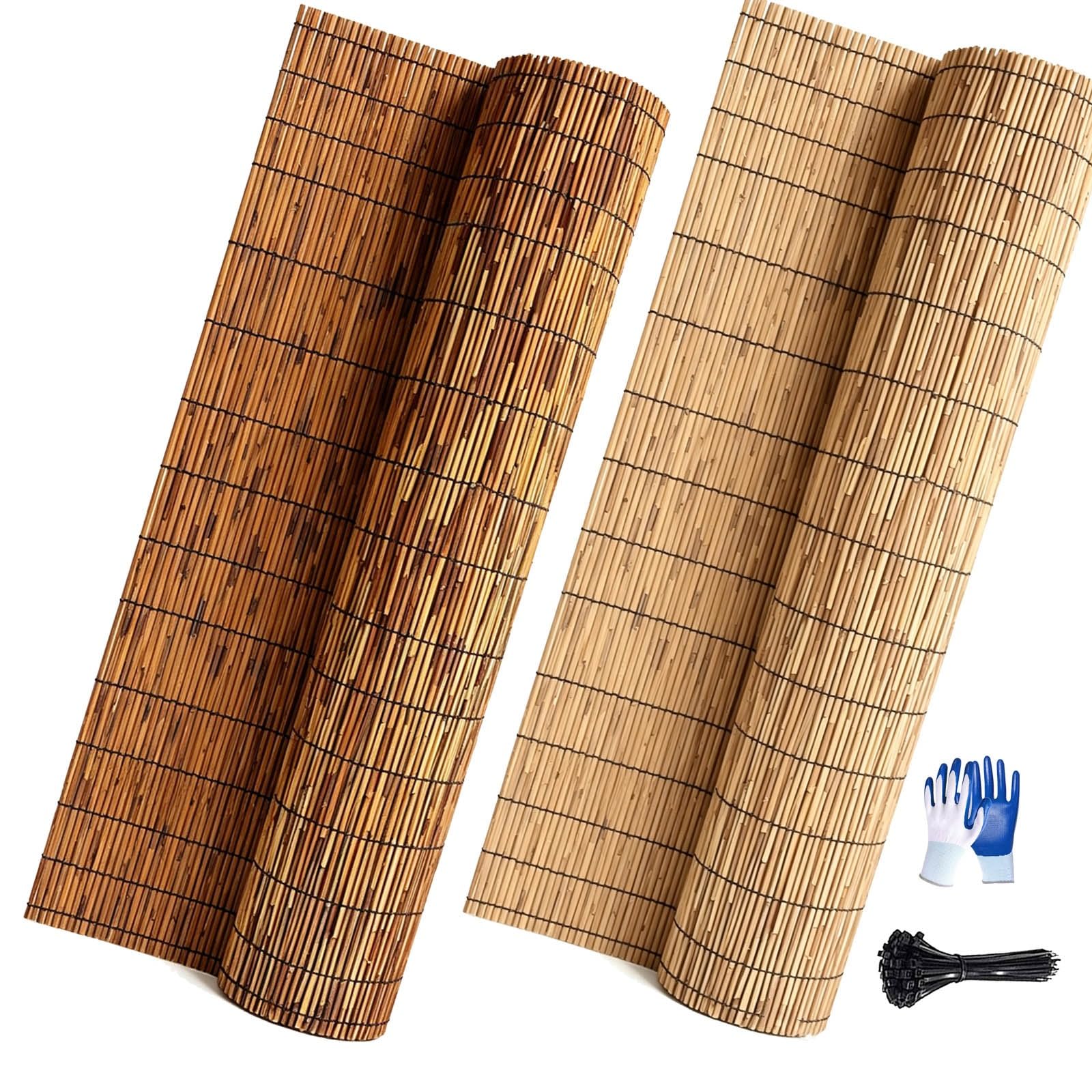 Générique Clôture en Roseau Naturel,Canisse Bambou,Occultant, Brise-Vue Extérieur pour Balcon Terrasse, Paravent De Séparation Jardin Pare-Vent Pare-Soleil Robuste,30 60 80 100 120cm(Brun,140x150cm)