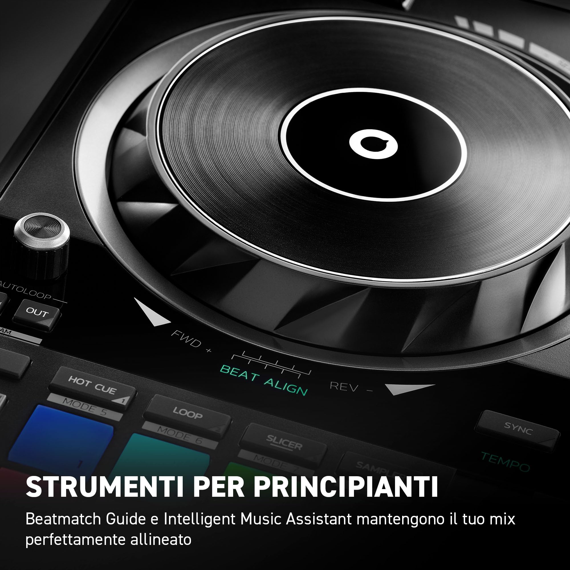 Hercules DJControl Inpulse 500 – Professional 2-Deck DJ Console with Beatmatch Guide, Retractable Feet, Metal Base, Includes Serato DJ Lite & DJUCED – PC/Mac
