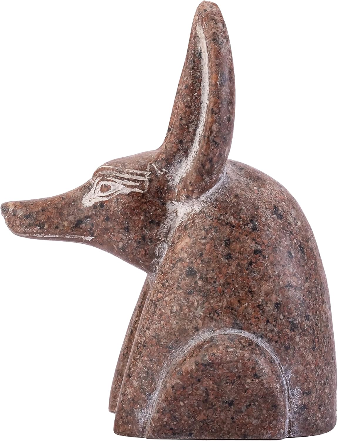 Rare Bust of Anubis Jackal face, God of afterlife and mummification handmade Altar statue made in Egypt from granite stone