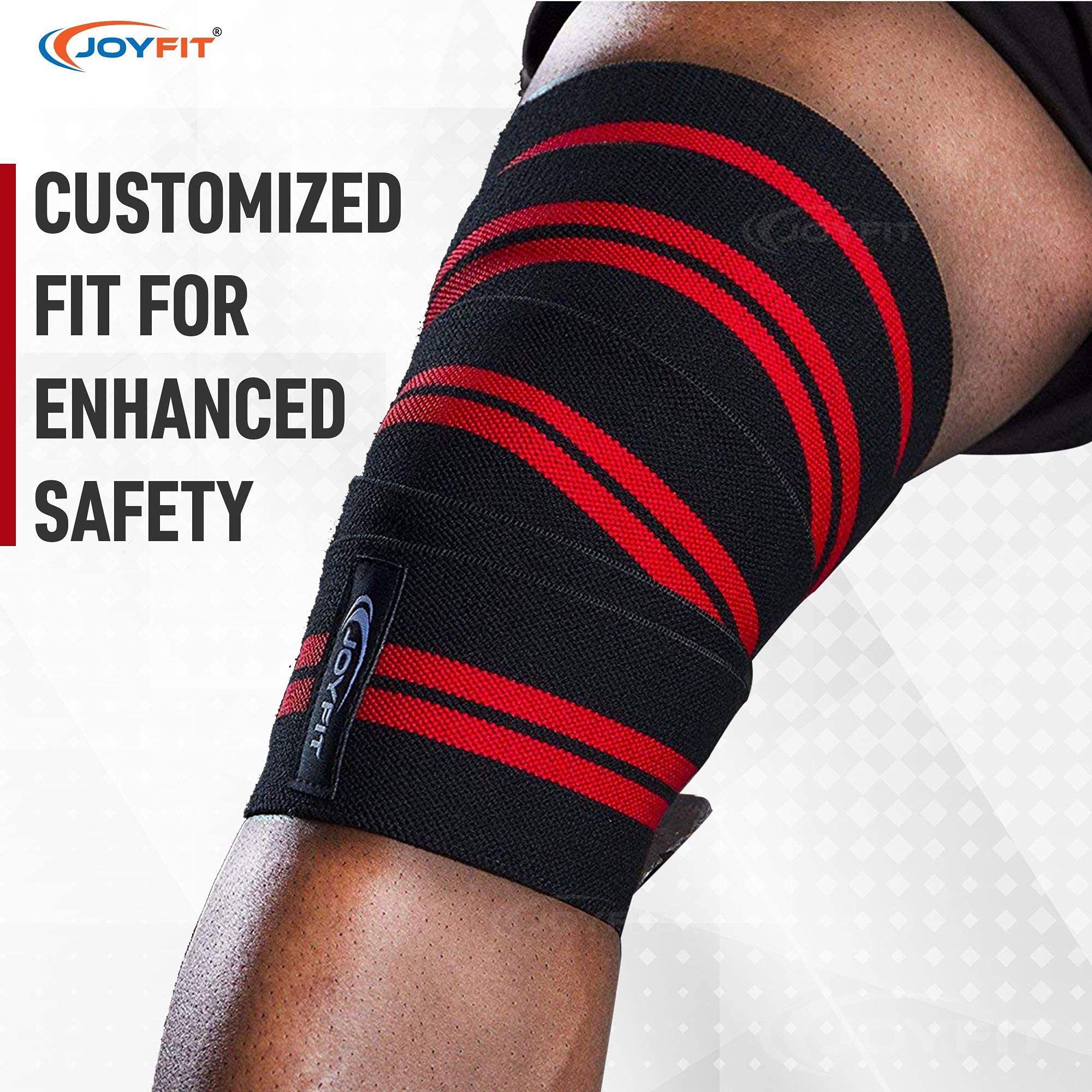 Joyfit Knee Wraps for Home & Gym Training, Powerlifting, Weightlifting