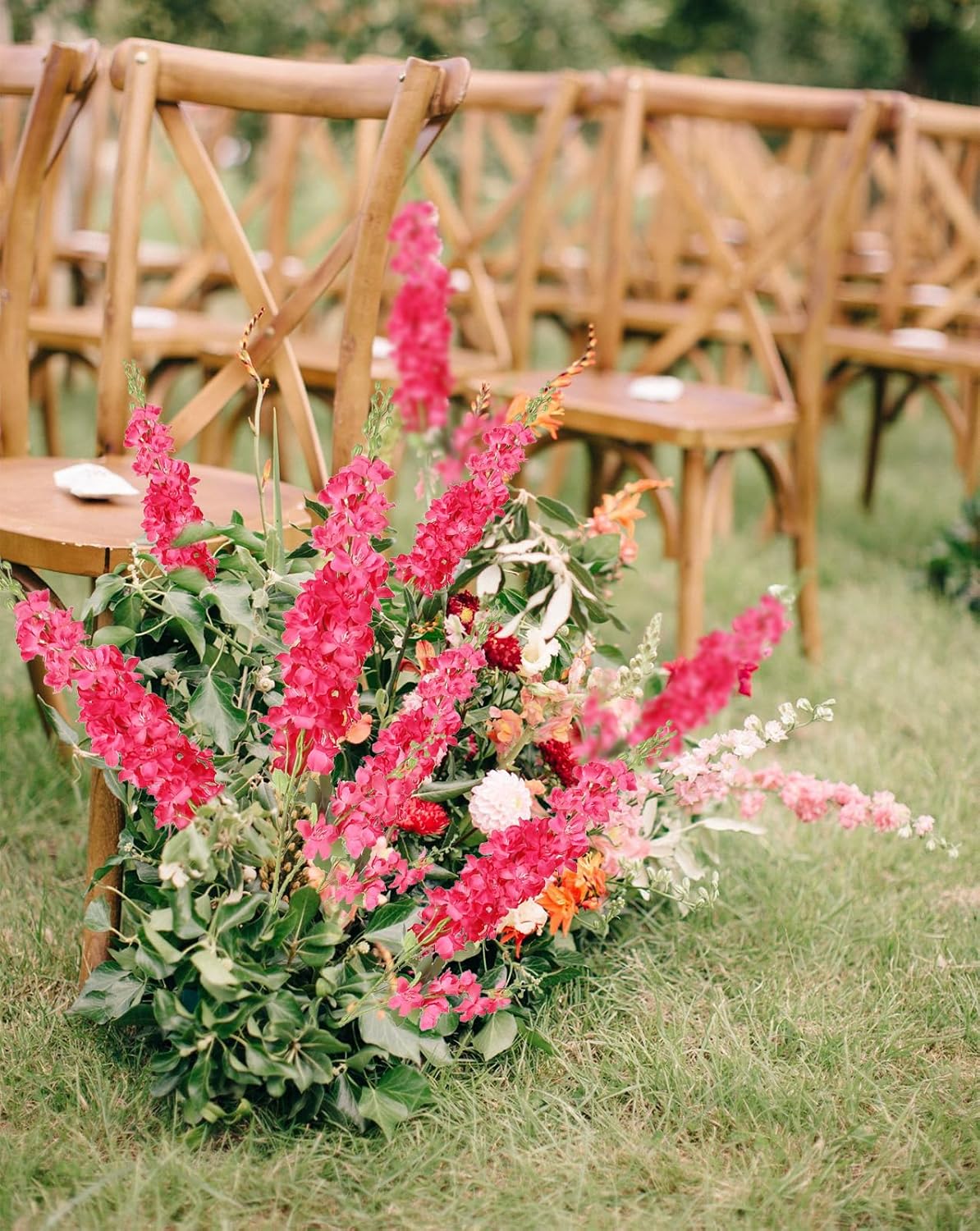 IPOPU 43.3" Delphinium Artificial Flowers 5PCS Faux Delphinium Flowers Larkspur Long Stem Artificial Flowers for Wedding Table Centerpieces Home Garden Decor(Hot Pink) - Image 6