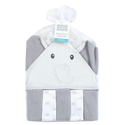 Miniatura 5 de Hudson Baby Toalla unisex con capucha para bebé y cinco toallas pequeñas, unicornio rosa, talla única