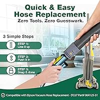 Vista 5 de Crucial Vacuum Manguera compatible con Dyson DC07 All Floors Hose Silver/Yellow No. 904125-51