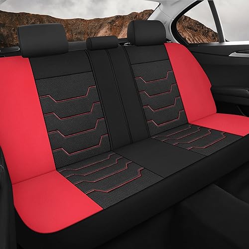 Miniatura 3 de CAROMOP Fundas de asiento de coche transpirables para asientos completos, fundas de asiento de tela de malla de aire 3D para automóviles, fundas