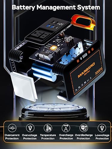 Miniatura 23 de MARBERO Generador solar 148Wh estación de energía portátil con panel solar de 40 W incluido Banco de energía solar con salida de CA 200 W