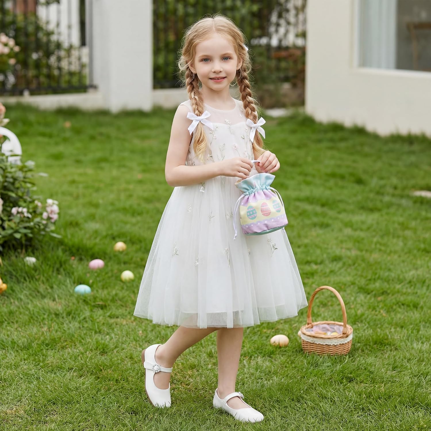 Stelle Girls Dress Shoes Mary Jane Ballet Flats Flower School Shoes for Wedding Party Toddler/Little/Big Kid - Image 2