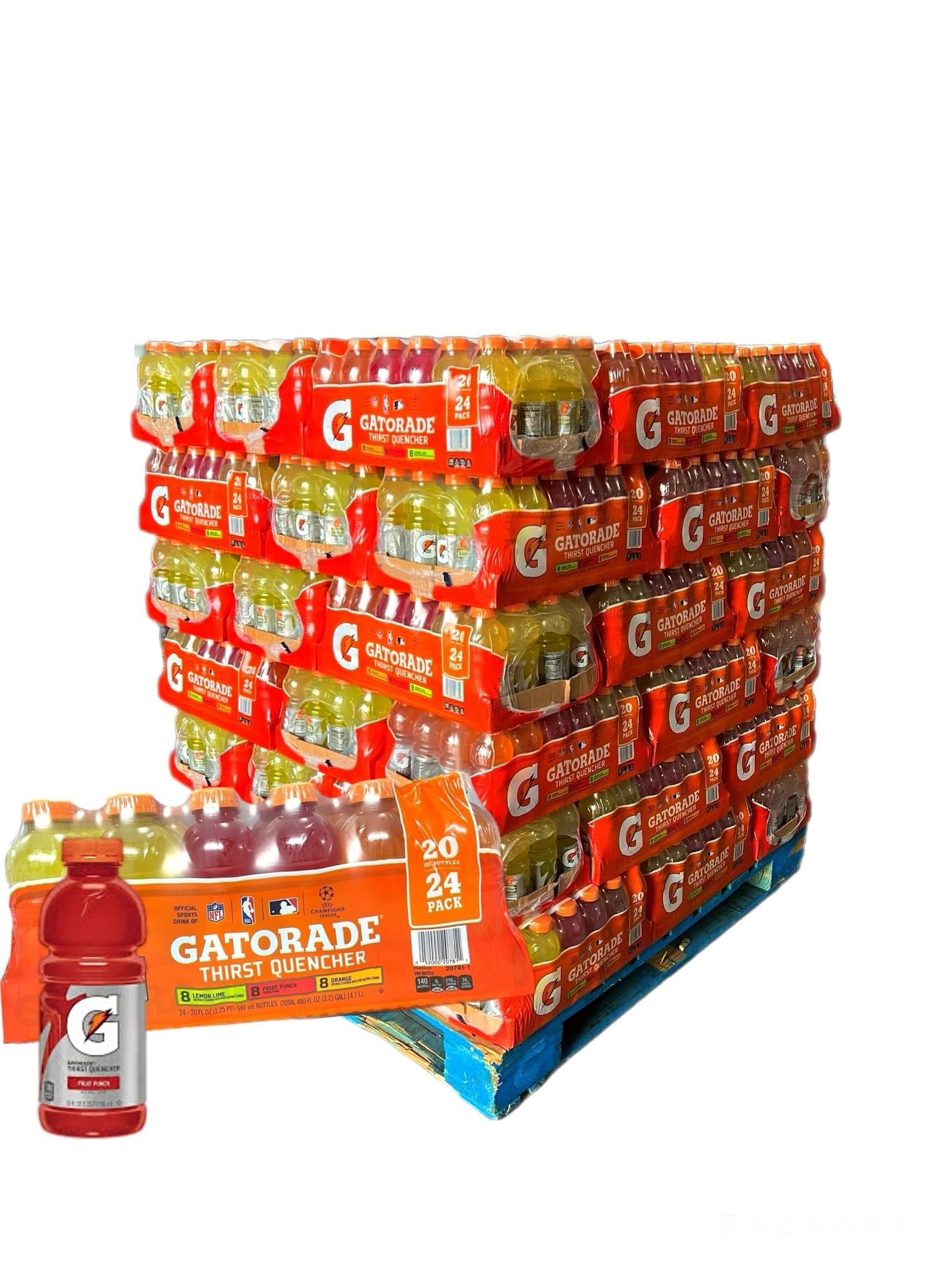 Pallet of Gatorade Variety Pack 20oz - 24pk - 54 cases per pallet