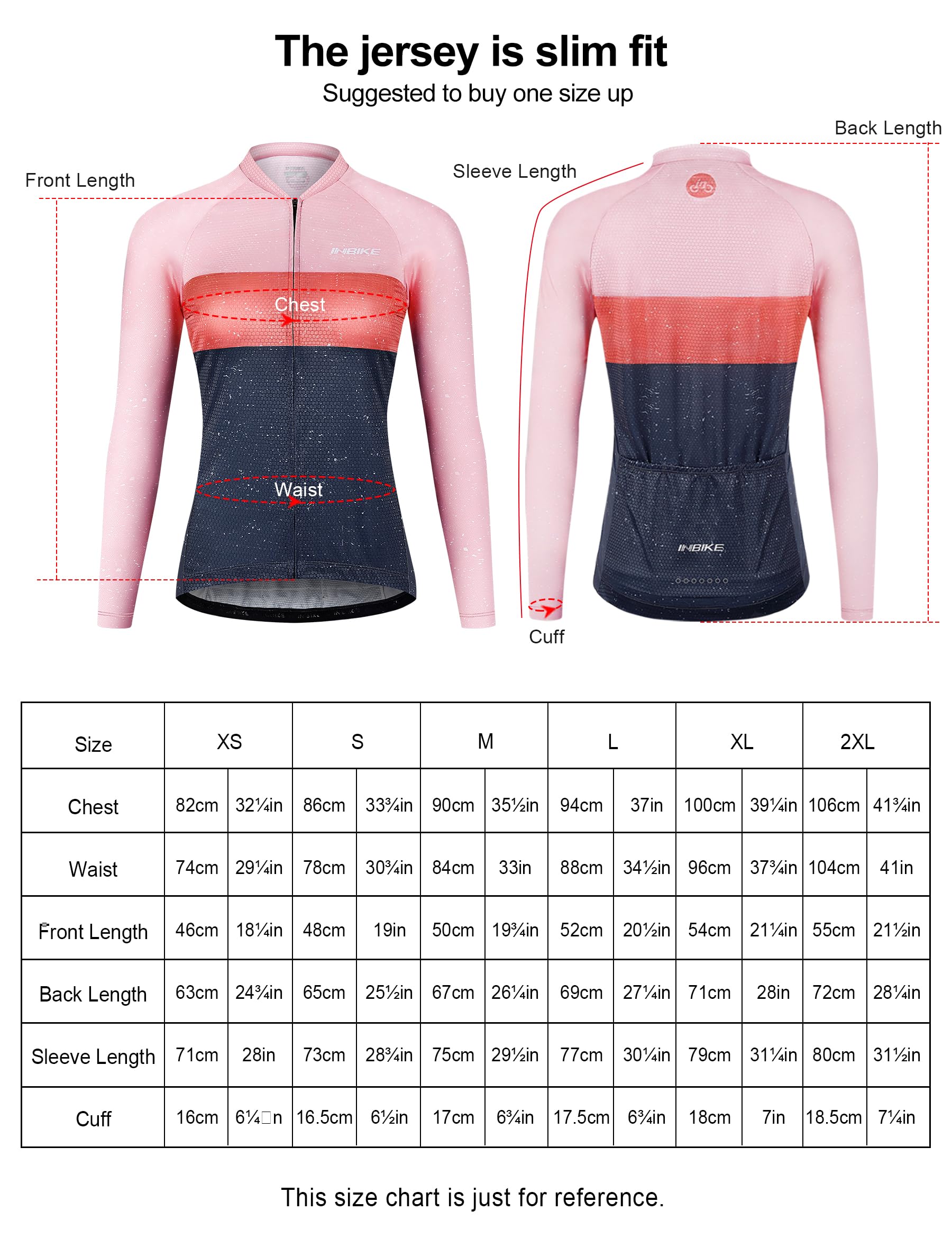 INBIKE Maglia Ciclismo Donna Estiva Maglia MTB Maniche Lunghe Tessuto a Rete Traspirante Compressione Anti-Odore Leggero