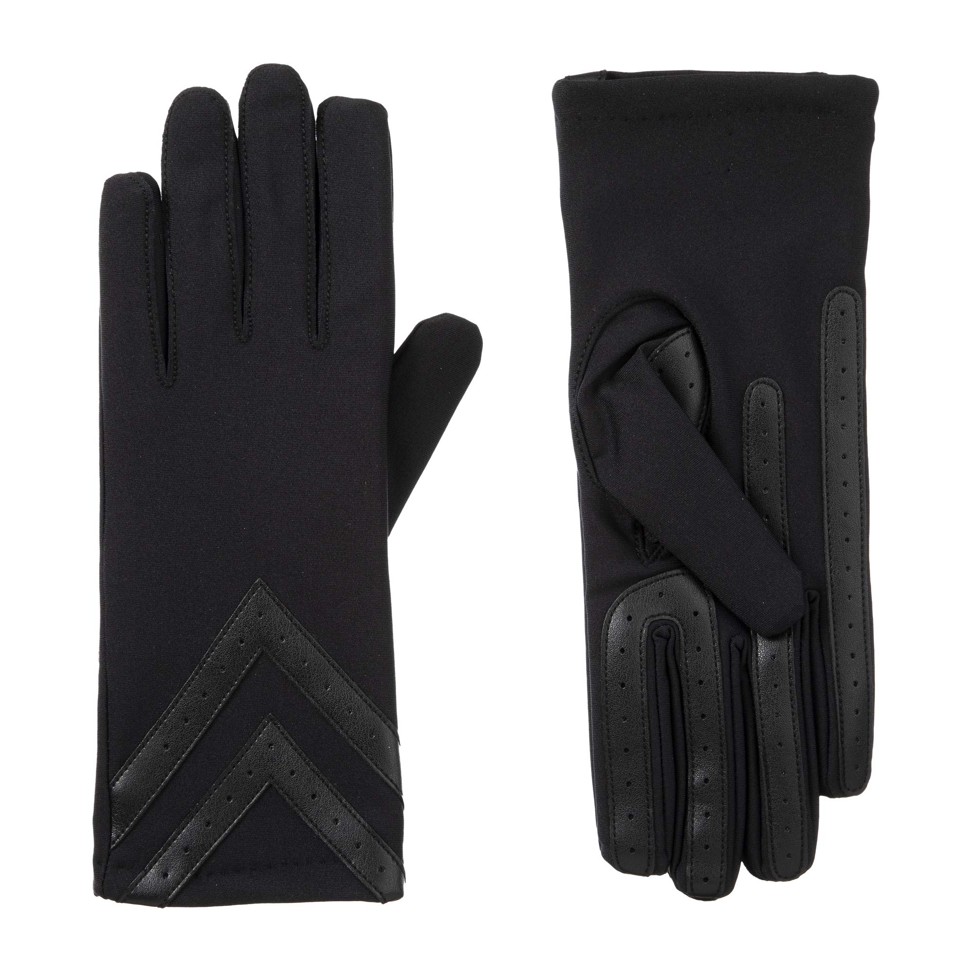 isotonerWomen's Spandex Touchscreen Cold Weather Gloves With Warm Fleece Lining and Chevron Details Cold Weather Gloves