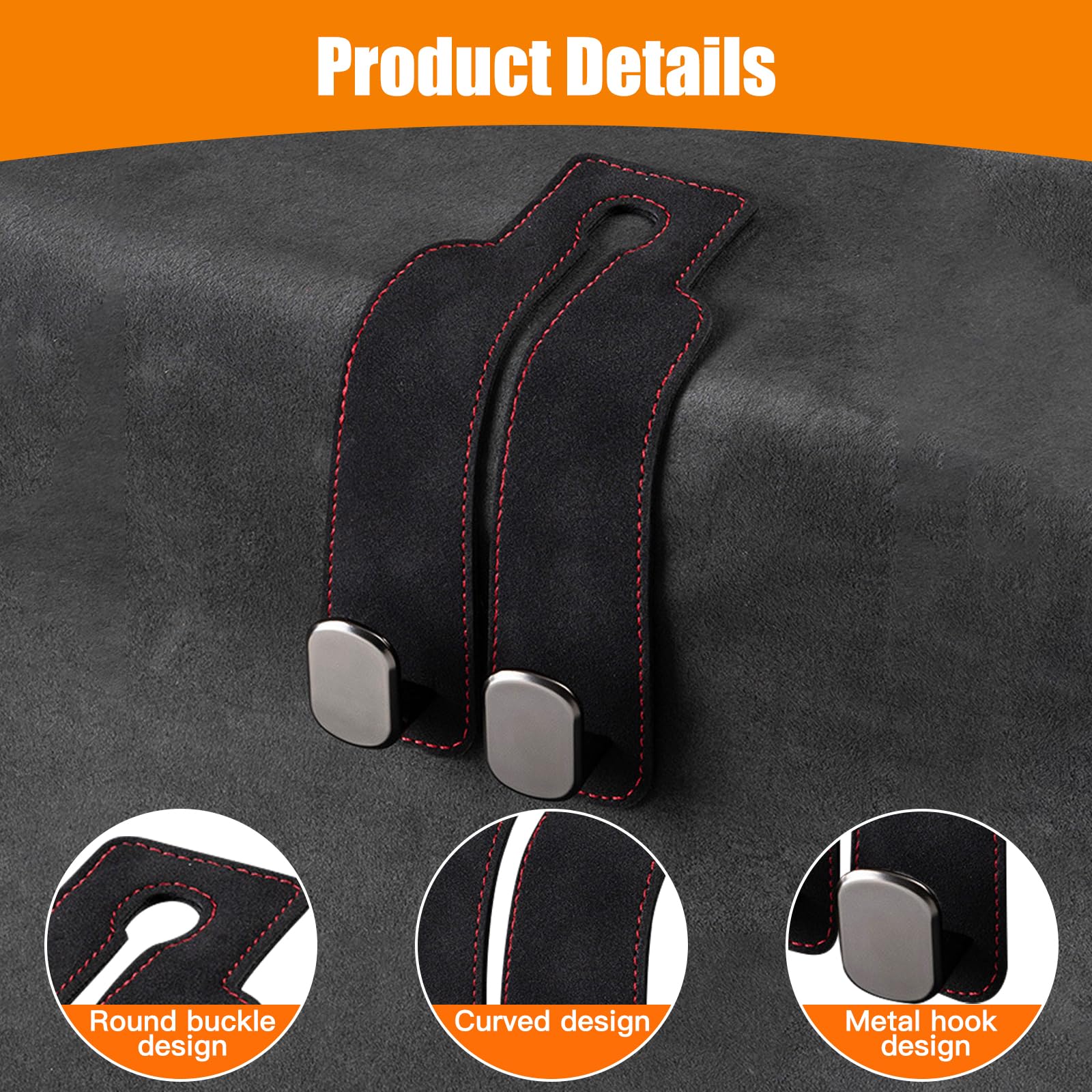 Aazon.co: Jheoyrt 2 Pcs Ultifunctional Headrest Hooks For Car