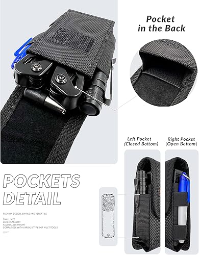 Miniatura 7 de Funda multiherramienta-bolsa EDC, funda multiherramienta para cinturón, pequeños accesorios de bolsa de herramientas tácticas, funda organizadora