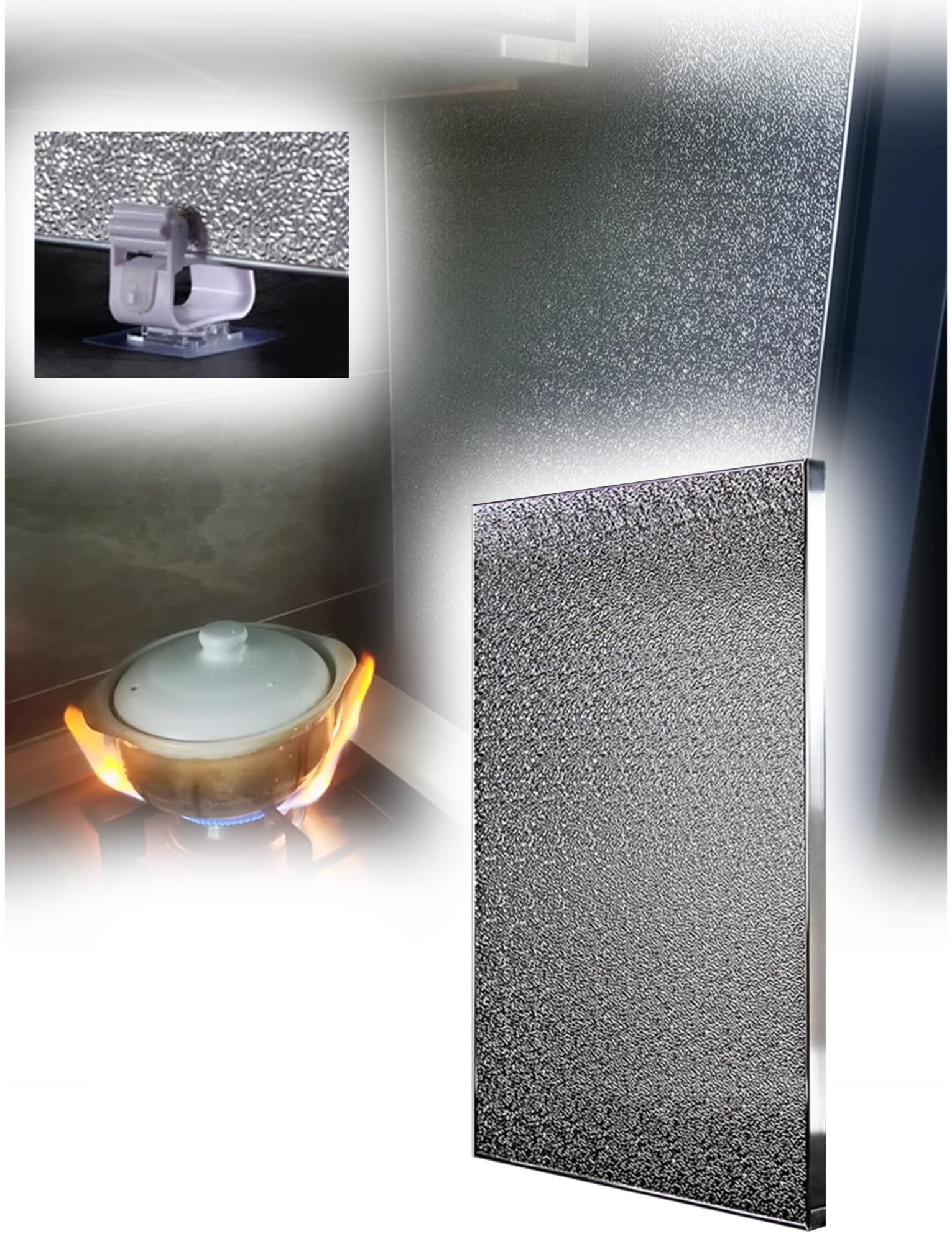 Panel de barrera térmica ignífugo y protector magnético autoadhesivo de 60x60cm