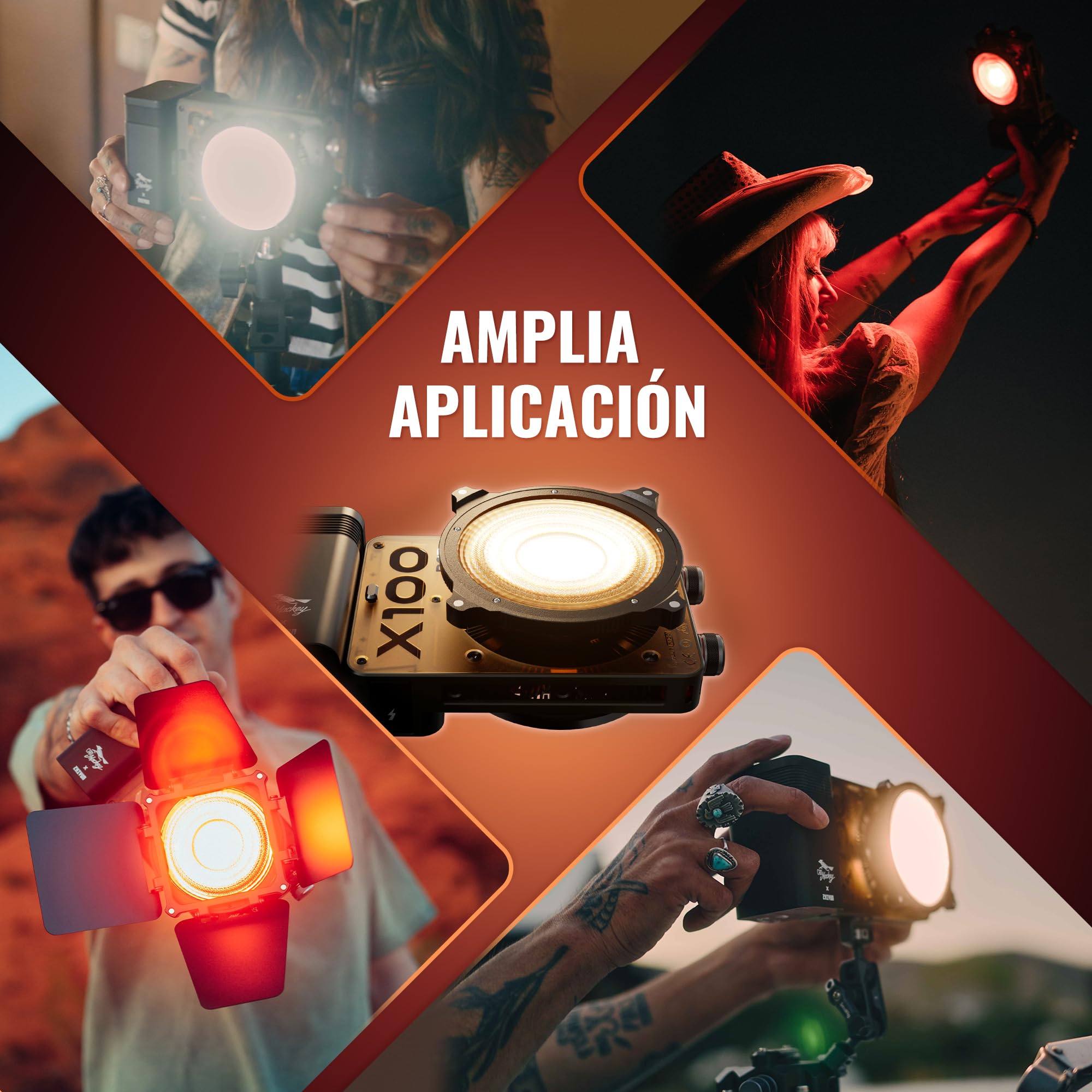 ZHIYUN Mini Reflector de Lente(Montura ZY), Modificador de Luz Ajustable, Aumento de Brillo de 5X, Adecuado para X100RGB, X100Bi-Color, CX100, X60,CX50 Iluminación de Salida Continua Fotografía, 99g