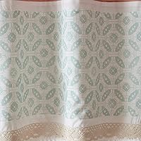 Vista 5 de Madison Park Dawn - Cenefa de ventana azul estampada, cenefas florales de algodón con bolsillo para barra, 50 x 18 pulgadas, verde azulado