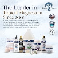 Vista 7 de Health and Wisdom Cristales de baño de magnesio – Sales de baño con alta concentración y absorción mejorada para alivio muscular y articular