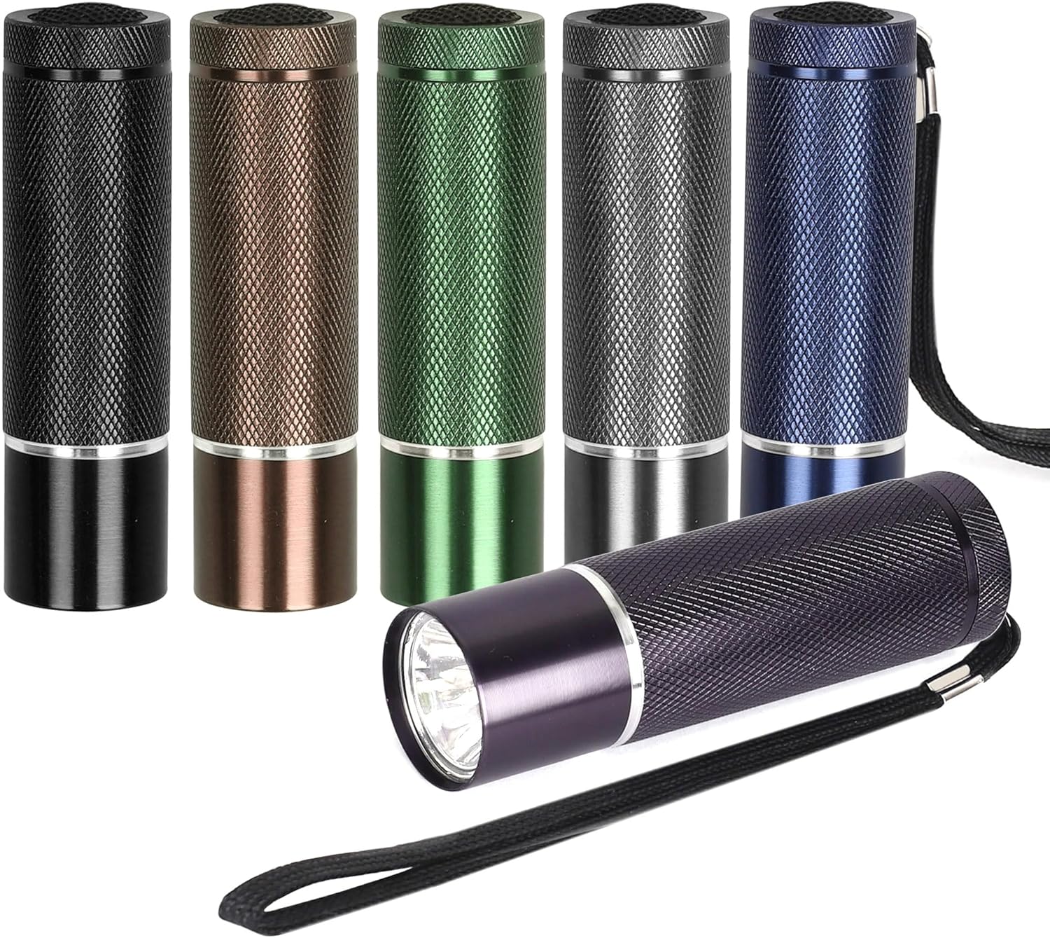 FASTPRO 6-Pack Flashlights Set, Aluminum LED Flashlights with AAA Batteries Included & Pre-Installed, Super Bright for Party Favors, Holiday Gifts, Camping, Hurricane Supplies