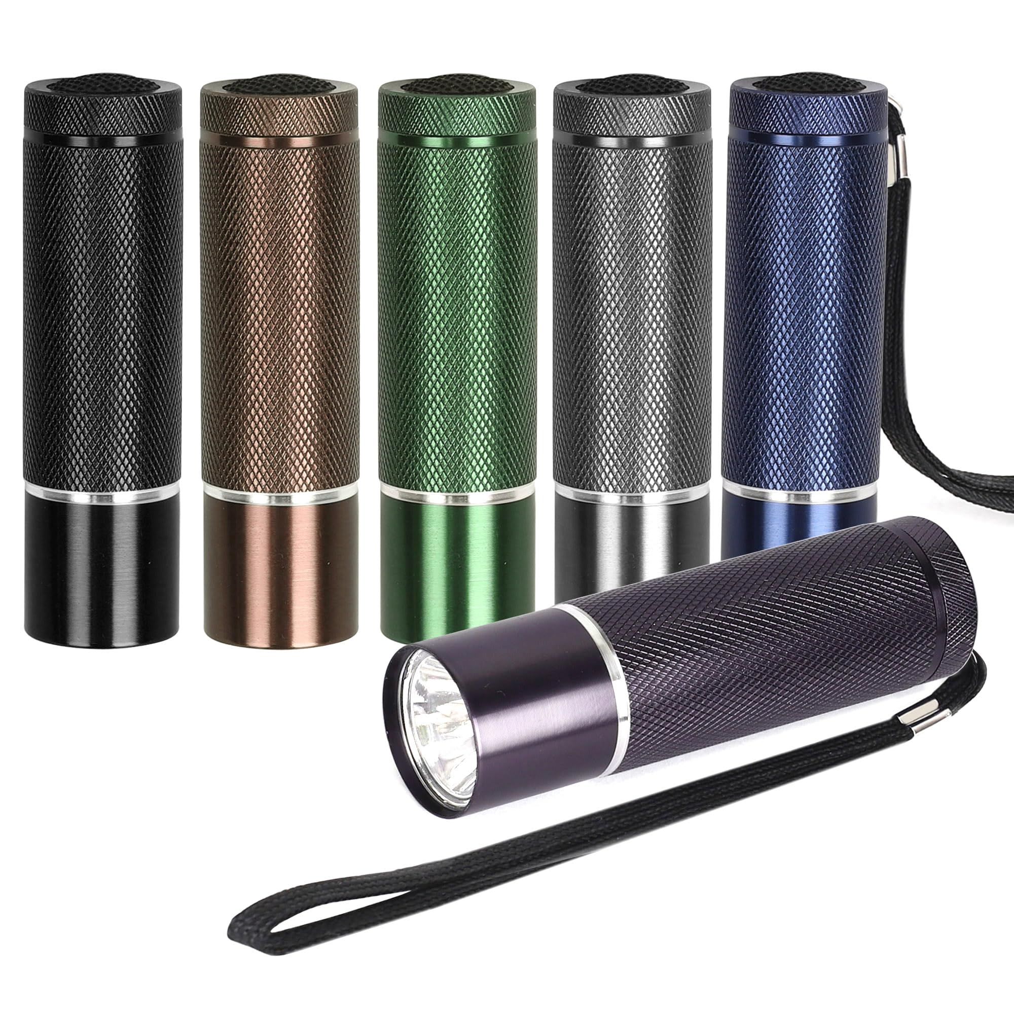 FASTPRO 6-Pack Flashlights Set, Aluminum LED Flashlights with AAA Batteries Included & Pre-Installed, Super Bright for Party Favors, Holiday Gifts,