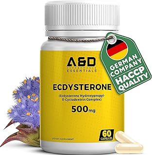 Ecdysterone 500mg for Muscle Growth and Recovery | Quality Winner 2023 | Ecdysterone 500mg per Serving Size | Beta Ecdysterone Bodybuilding Tablets for achieving an Aesthetic Physique