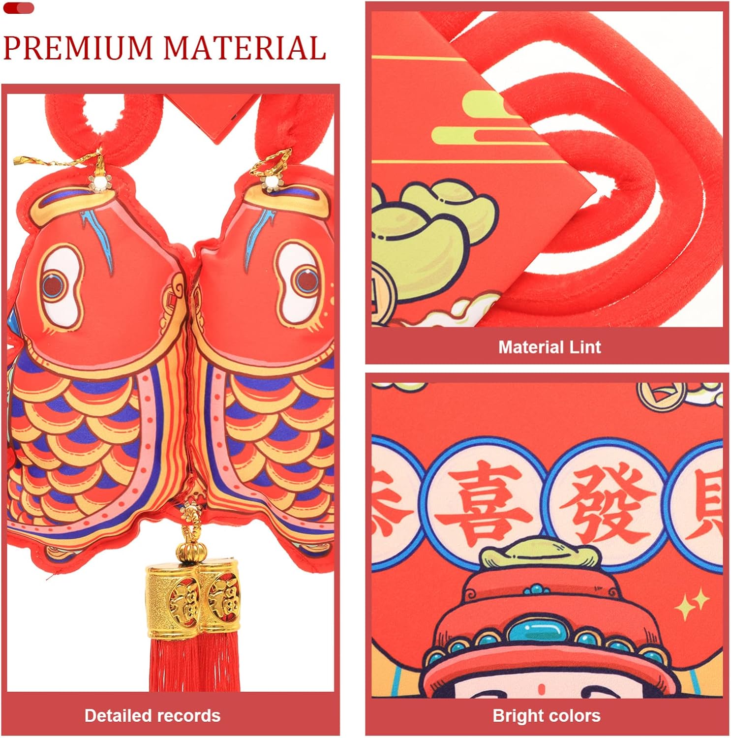 NOLITOY Traditional Chinese Knot Pendant Year Hanging Ornament Spring Festival Supply Festive Home Decor for Lunar Year Celebrations Chinese Tassel Hangings Housewarming Present