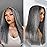 LUVME HAIR 14 Inch Grey Salt & Pepper Silky Straight Wig Human Hair Glueless HD Lace Bob Wig with Mix Grey Color, pre plucked pre cut Lace Ready to Go Wigs For Women
