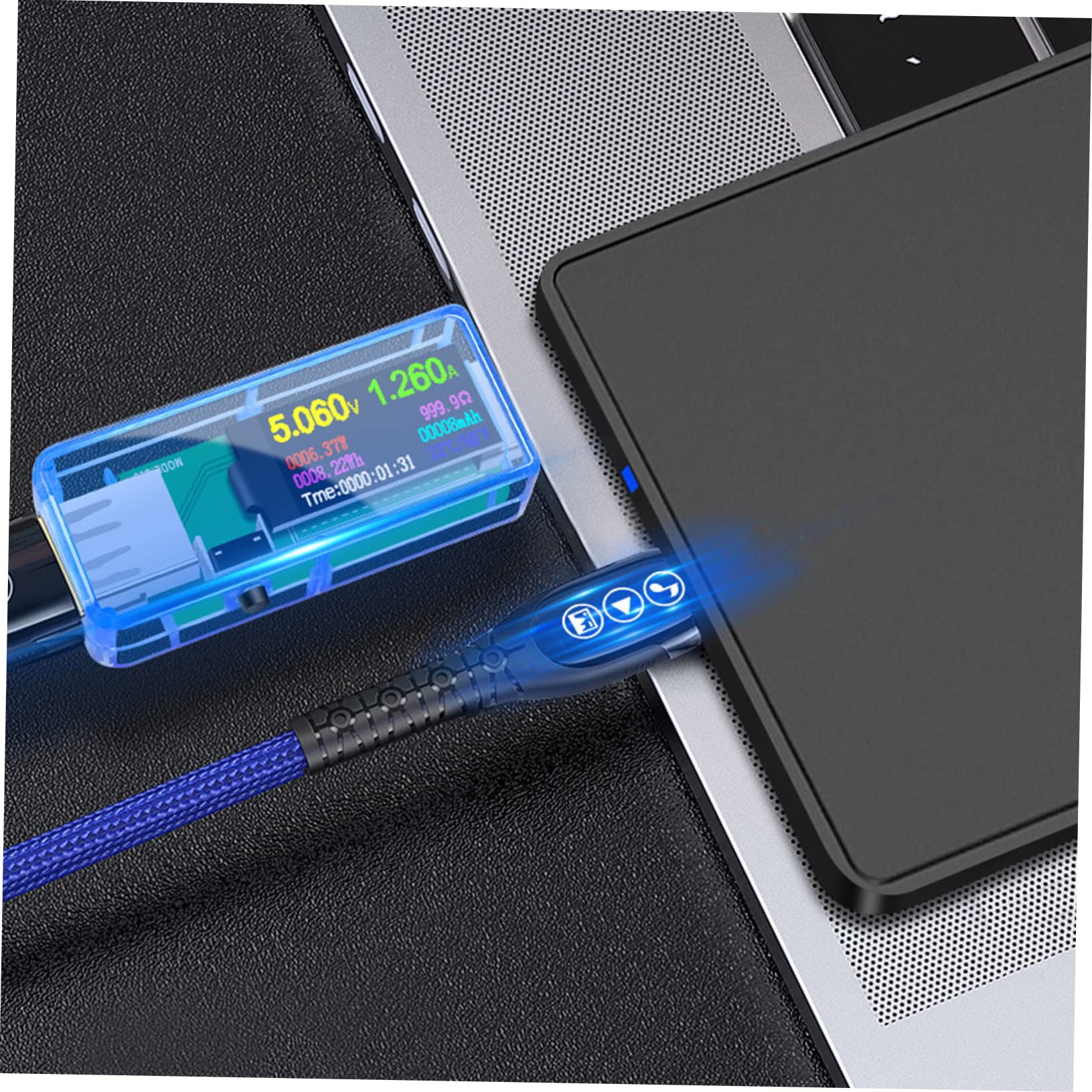 Homoyoyo 4stücke Usb Spannungstester Multifunktionales Messgerät Mit Farbdisplay Für Usb-ladegeräte Powerbanks Und Mehr Überwachung Von Spannung Kapazität Und Leistung Präzise